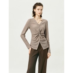 Twisted-Front Knit Top