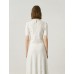 Sequin Embellished Pearl Neck Wool Knit Top