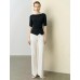 Boat Neck Ruched Sleeve Asymmetrical Top Boat Neck Ruched Sleeve Asymmetrical Top