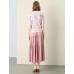 Ethereal Artistic Print Single-Breasted Viscose Top