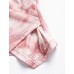 Tie Dye V-Neck Wrap Elbow Sleeve Top