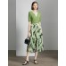Leaf Green Ribbed V-Neck Layered Knit Top