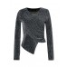 Glittery Wrap-Front Long Sleeve Top Glittery Wrap-Front Long Sleeve Top