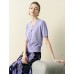 V-Neck Cable-Knit Short Sleeve Top