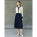 Contrast Bow Detail Knit Cardigan