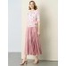 Ethereal Artistic Print Single-Breasted Viscose Top
