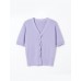 V-Neck Cable-Knit Short Sleeve Top