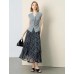 Ruched Knit Sleeveless V-Neck Top