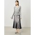 Sheer Knit Flared Sleeve Cardigan