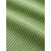 Leaf Green Ribbed V-Neck Layered Knit Top