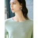 Sage Green Tencel-Linen Blend Sequin Knit Top