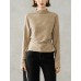Ruched Slim Fit Mock Neck Long-Sleeve Knit Top Ruched Slim Fit Mock Neck Long-Sleeve Knit Top