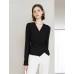 V-Neck Ruched Waist Long Sleeve Top V-Neck Ruched Waist Long Sleeve Top
