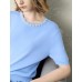 Pearl-Embellished Short Sleeve Knit Top