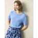 Pearl-Embellished Short Sleeve Knit Top