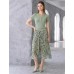 Wavy Openwork Tencel Linen Henley Knit Top