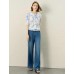 Floral Print Elbow-Sleeve Knit Cardigan
