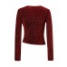 Glittery Wrap-Front Long Sleeve Top Glittery Wrap-Front Long Sleeve Top