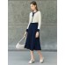 Contrast Bow Detail Knit Cardigan
