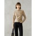Ruched Slim Fit Mock Neck Long-Sleeve Knit Top Ruched Slim Fit Mock Neck Long-Sleeve Knit Top