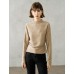 Ruched Slim Fit Mock Neck Long-Sleeve Knit Top Ruched Slim Fit Mock Neck Long-Sleeve Knit Top